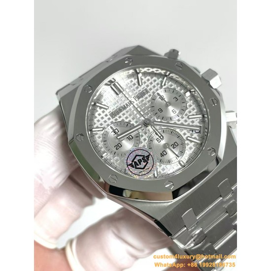Royal Oak Chrono 26240ST 41mm SS/SS Silver Dial APS SH4401 Super Clone