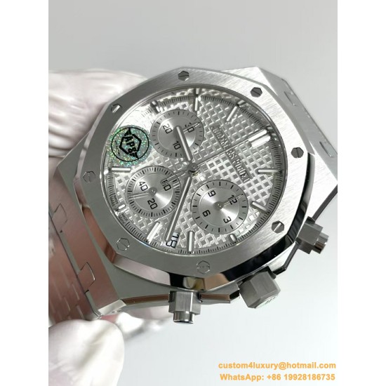 Royal Oak Chrono 26240ST 41mm SS/SS Silver Dial APS SH4401 Super Clone