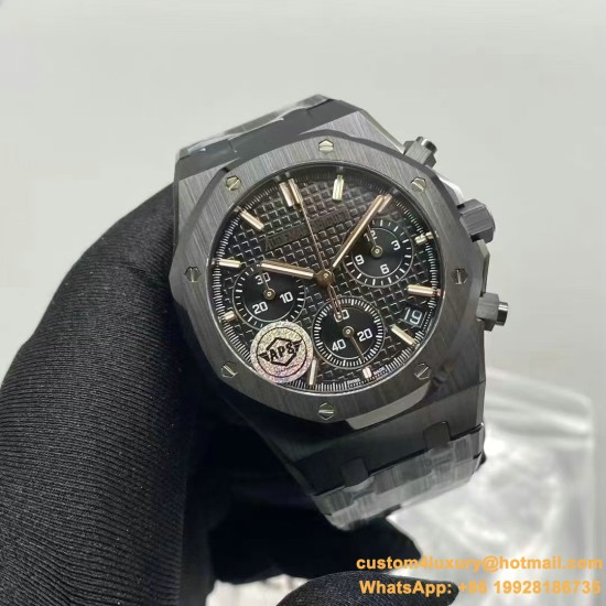 Royal Oak Chrono 26240CE 41mm Ceramic/Cer Black Dial APS SH4401 Super Clone