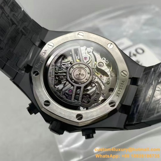 Royal Oak Chrono 26240CE 41mm Ceramic/Cer Black Dial APS SH4401 Super Clone