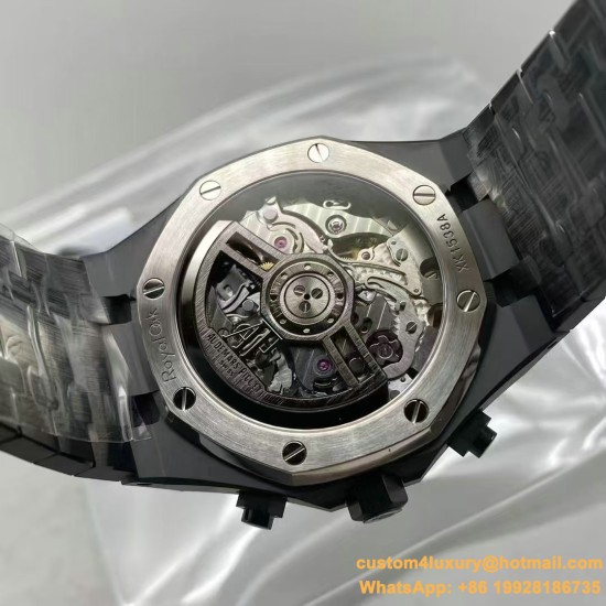Royal Oak Chrono 26240CE 41mm Ceramic/Cer Black Dial APS SH4401 Super Clone