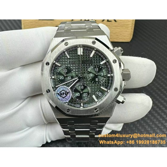 Royal Oak Chrono 26240ST 41mm SS/SS Green Dial APS SH4401 Super Clone