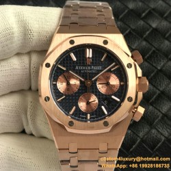 Audemars Piguet - Royal Oak Chronograph 26331ST RG/RG Black OMF A7750
