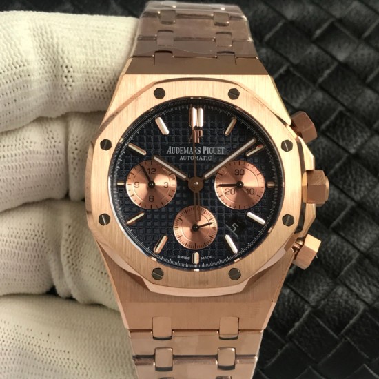 Audemars Piguet - Royal Oak Chronograph 26331ST RG/RG Black OMF A7750