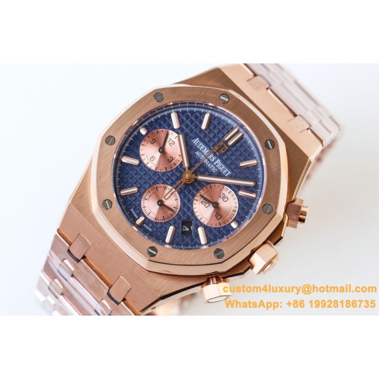 Audemars Piguet - Royal Oak Chronograph 26331ST RG/RG Blue OMF A7750
