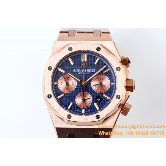 Audemars Piguet - Royal Oak Chronograph 26331ST RG/RG Blue OMF A7750