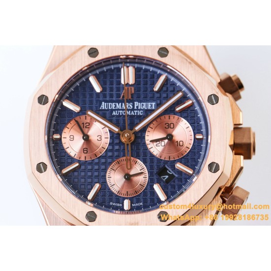 Audemars Piguet - Royal Oak Chronograph 26331ST RG/RG Blue OMF A7750