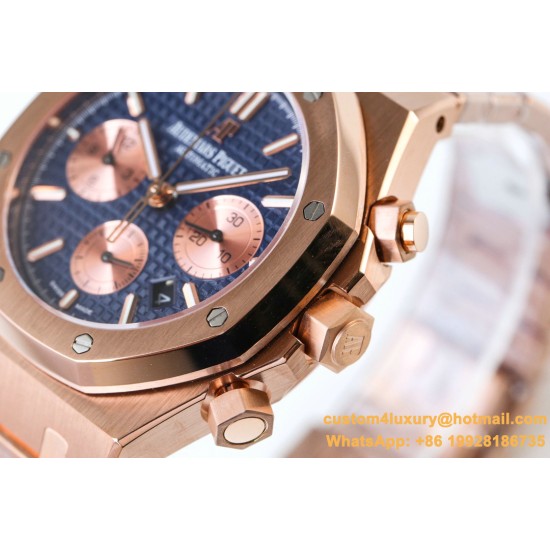 Audemars Piguet - Royal Oak Chronograph 26331ST RG/RG Blue OMF A7750