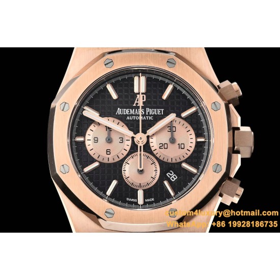 Audemars Piguet - Royal Oak Chronograph 26331ST RG/LE Black OMF A7750