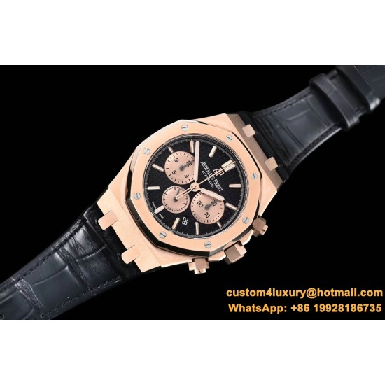 Audemars Piguet - Royal Oak Chronograph 26331ST RG/LE Black OMF A7750