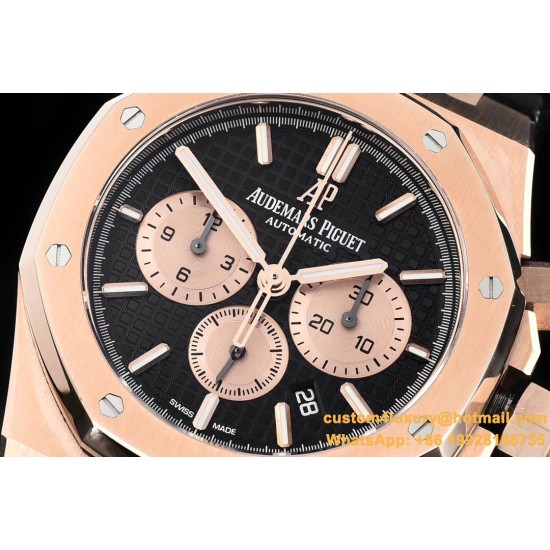Audemars Piguet - Royal Oak Chronograph 26331ST RG/LE Black OMF A7750