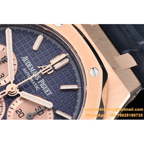 Audemars Piguet - Royal Oak Chronograph 26331ST RG/LE Blue OMF A7750