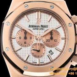 Audemars Piguet - Royal Oak Chronograph 26331ST RG/RG White OMF A7750