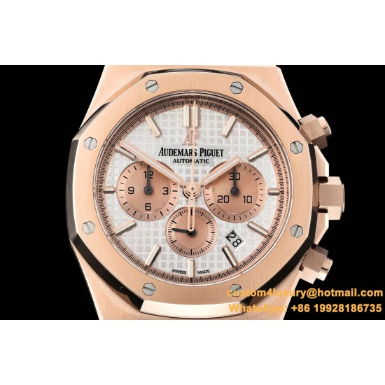 Audemars Piguet - Royal Oak Chronograph 26331ST RG/RG White OMF A7750