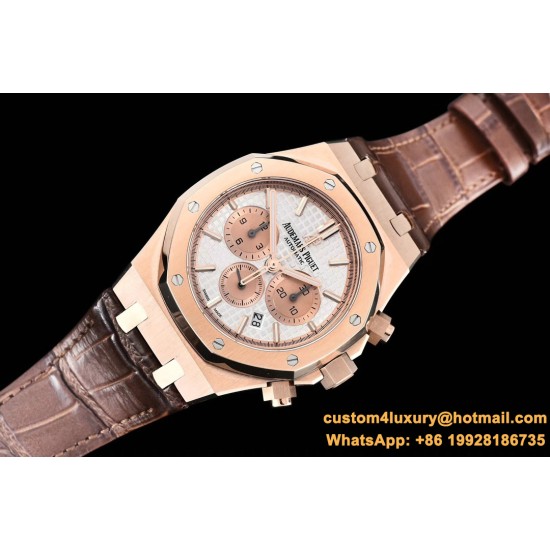 Audemars Piguet - Royal Oak Chronograph 26331ST RG/RG White OMF A7750