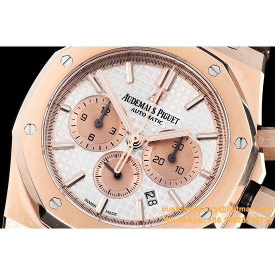 Audemars Piguet - Royal Oak Chronograph 26331ST RG/RG White OMF A7750