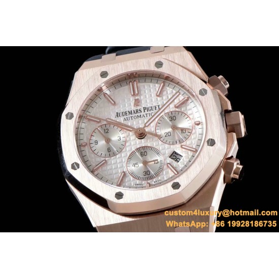 Audemars Piguet - Royal Oak Chronograph 26331ST RG/RU Wht/Wht OMF A7750
