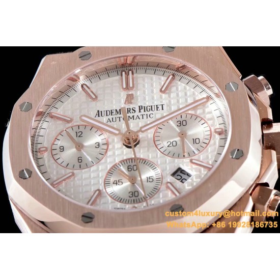 Audemars Piguet - Royal Oak Chronograph 26331ST RG/RU Wht/Wht OMF A7750