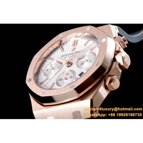 Audemars Piguet - Royal Oak Chronograph 26331ST RG/RU Wht/Wht OMF A7750