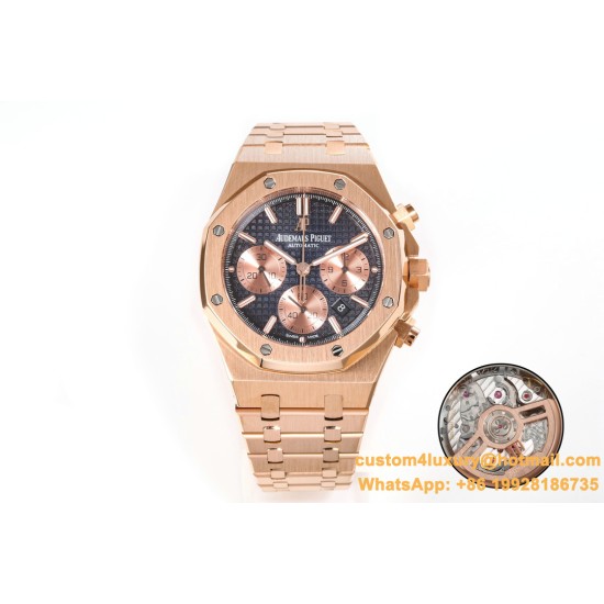 Royal Oak Chrono 26240OR 41mm RG/RG Blue Dial APS SH4401 Super Clone
