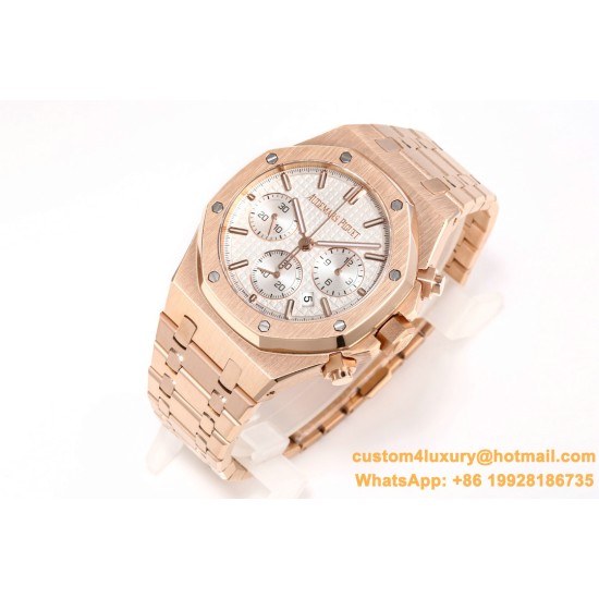 Royal Oak Chrono 26240OR 41mm RG/RG White Dial APS SH4401 Super Clone