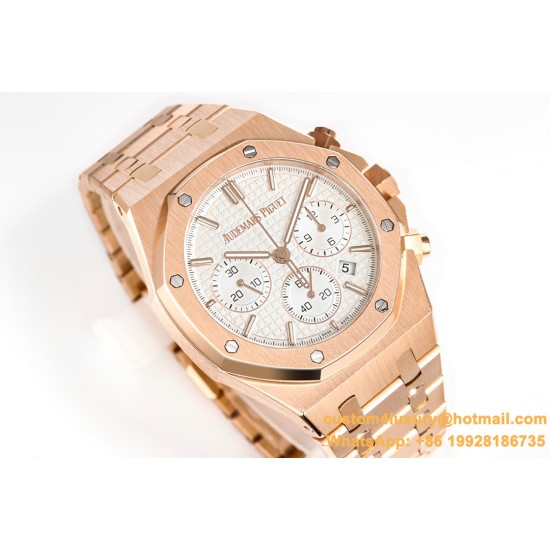 Royal Oak Chrono 26240OR 41mm RG/RG White Dial APS SH4401 Super Clone