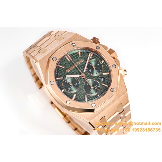 Royal Oak Chrono 26240OR 41mm RG/RG Green Dial APS SH4401 Super Clone