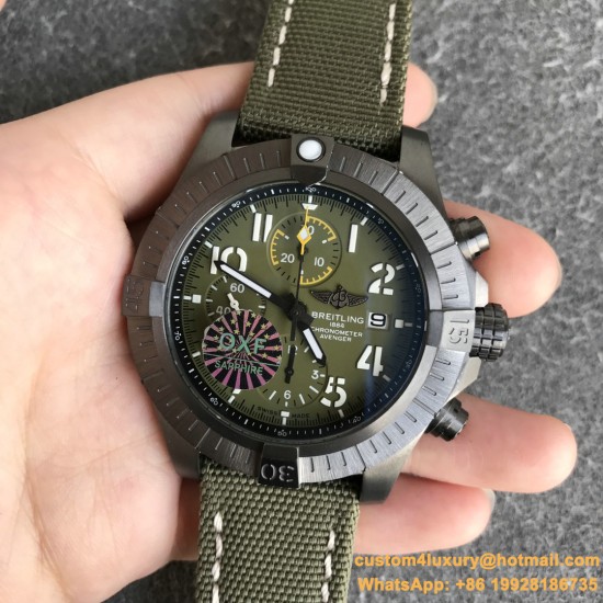Breitling - Avenger Bandit SS/NY Olive/Num OXF A7750