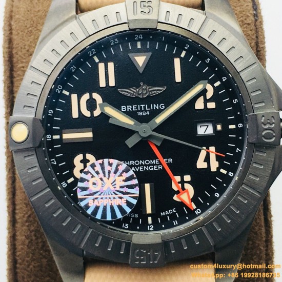 Breitling - Avenger II GMT BlackSteel DLC/TI/NY Black OXF V2 A2836