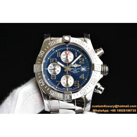 Breitling - Avenger II Chronograph 43mm SS/SS Blue GF A7750