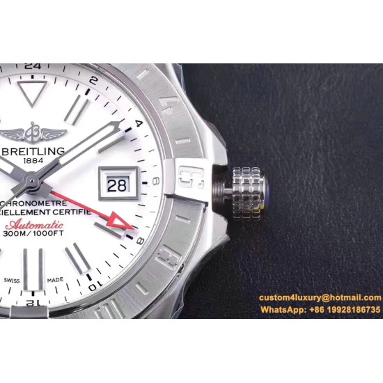 Breitling - Avenger II GMT A3239011 SS/RU White GF V2 A2836