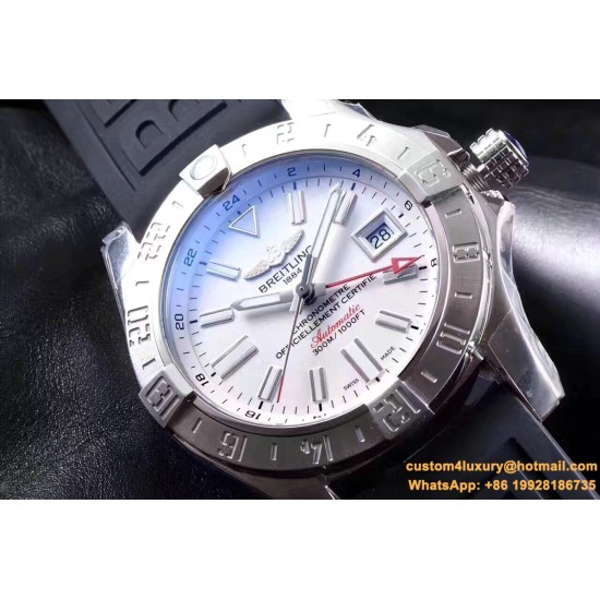 Breitling - Avenger II GMT A3239011 SS/RU White GF V2 A2836