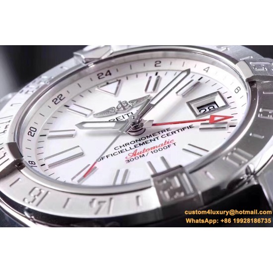Breitling - Avenger II GMT A3239011 SS/RU White GF V2 A2836