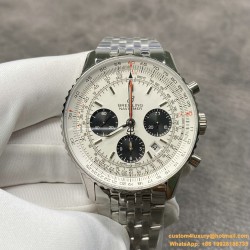 Breitling - Navitimer B01 Chronograph SS/SS Wht/Blk GF A7750 Mod