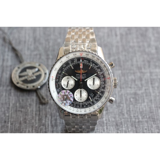 Breitling - Navitimer B01 Chronograph SS/SS Blk/Wht TA A7750 Mod