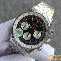 Breitling - Navitimer B01 Chronograph SS/SS Blk/Wht TA A7750 Mod