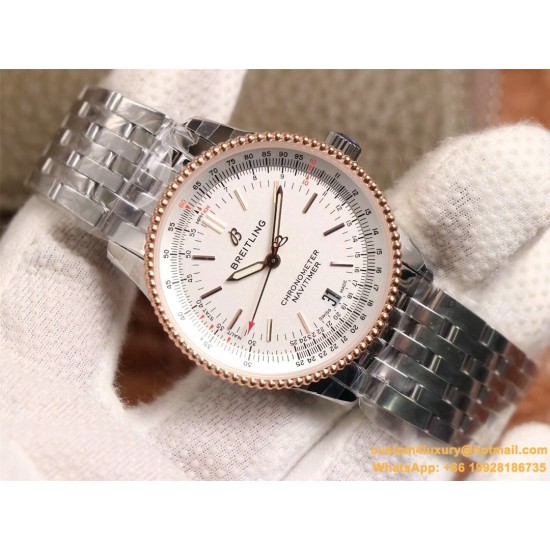 Breitling - Navitimer 1 38mm RG/SS White KOR Swiss SW200