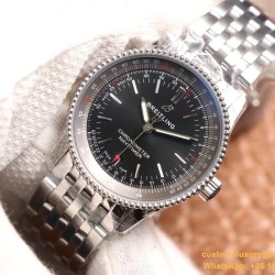 Breitling - Navitimer 1 38mm SS/SS Black KOR Swiss SW200