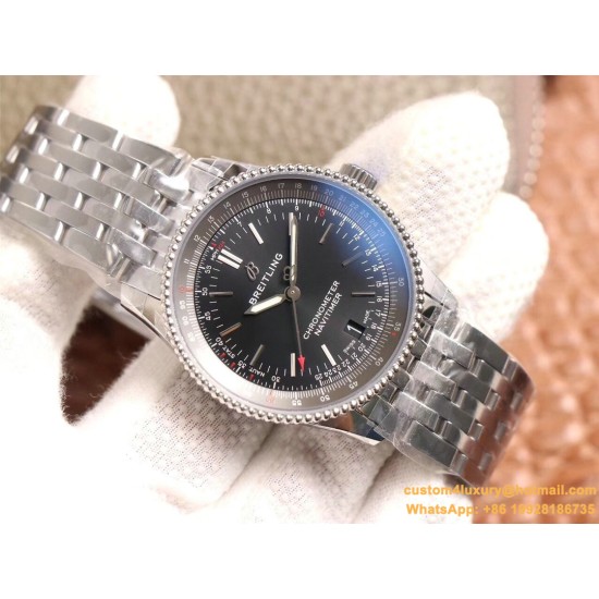 Breitling - Navitimer 1 38mm SS/SS Black KOR Swiss SW200