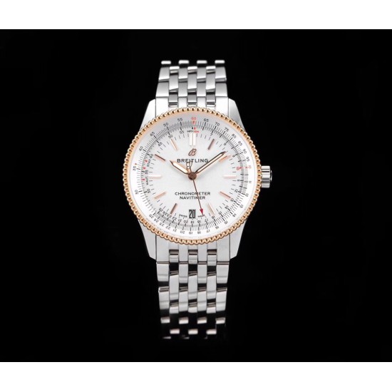 Breitling - Navitimer 1 38mm RG/SS White KOR Swiss SW200