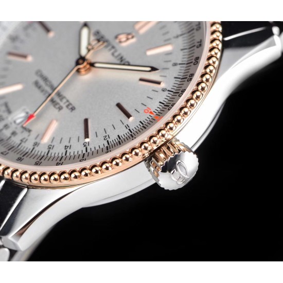Breitling - Navitimer 1 38mm RG/SS White KOR Swiss SW200