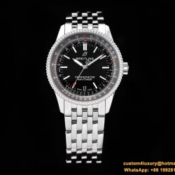 Breitling - Navitimer 1 38mm SS/SS Black KOR Swiss SW200