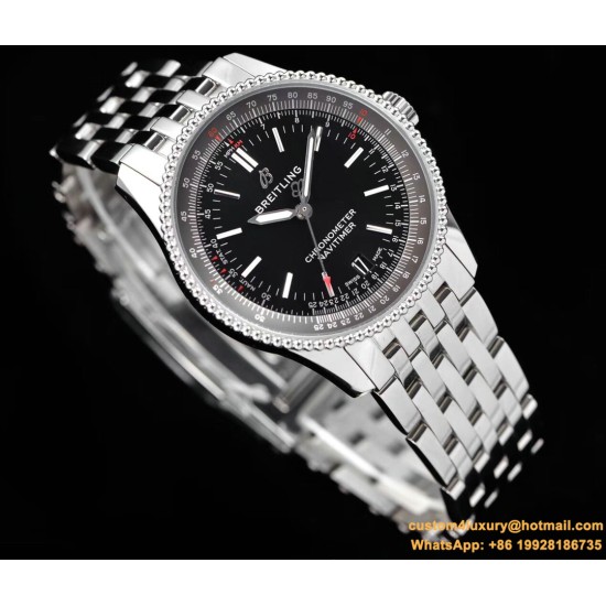 Breitling - Navitimer 1 38mm SS/SS Black KOR Swiss SW200