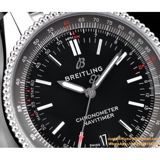 Breitling - Navitimer 1 38mm SS/SS Black KOR Swiss SW200