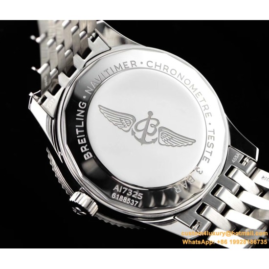 Breitling - Navitimer 1 38mm SS/SS Black KOR Swiss SW200