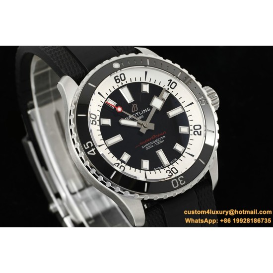 Superocean 42mm Black Bezel SS/RU on Black BLSF A2824