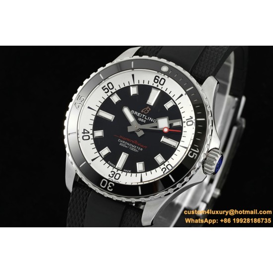 Superocean 42mm Black Bezel SS/RU on Black BLSF A2824