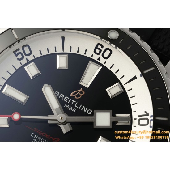 Superocean 42mm Black Bezel SS/RU on Black BLSF A2824