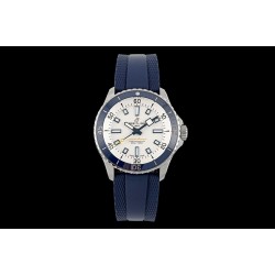 Superocean 42mm Blue Bezel SS/RU White Dial BLSF A2824