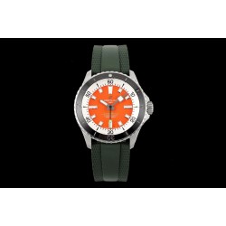 Superocean 42mm Green Bezel SS/RU on orange BLSF A2824
